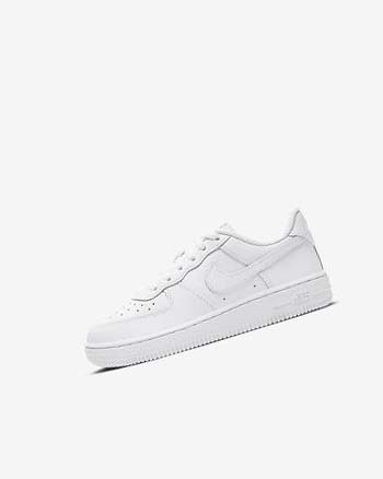 White / White Nike Force 1 LE Boys' Shoes | CA_2544