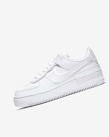 White / White / White Nike Air Force 1 Shadow Women's Sneakers | CA_5351