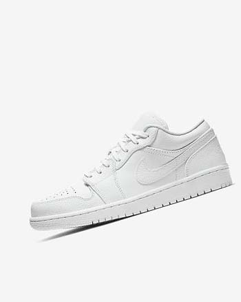 White / White / White Nike Air Jordan 1 Low Men's Sneakers | CA_2254