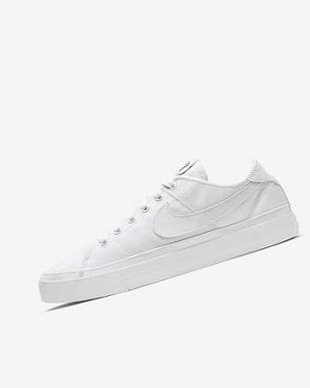 White / White / White Nike Court Legacy Canvas Women's Sneakers | CA_5484