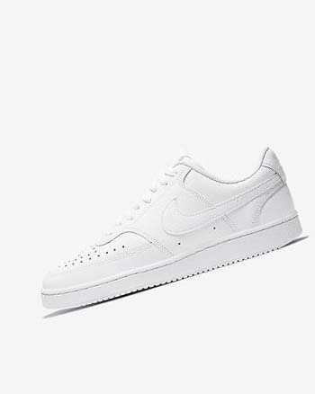 White / White / White Nike Court Vision Low Women's Sneakers | CA_5219