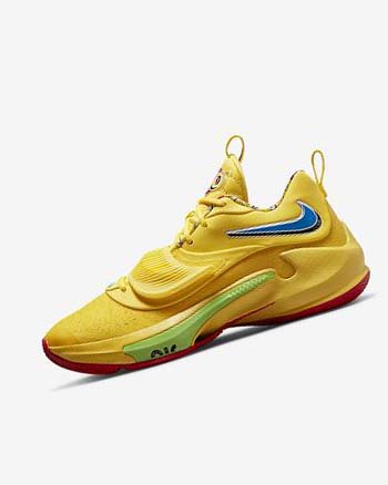 Yellow / White / Red / Black Nike Zoom Freak 3 Women's Basketball Shoes | CA_3227